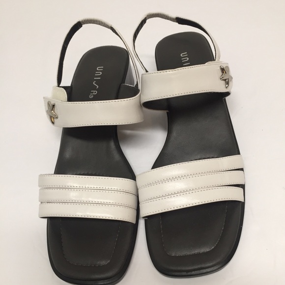 unisa white sandals
